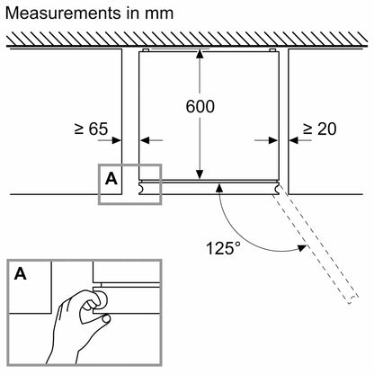 Serie 4 Vrijstaande koelkast met vriesvak onderaan 186 x 60 cm Wit, Total No Frost