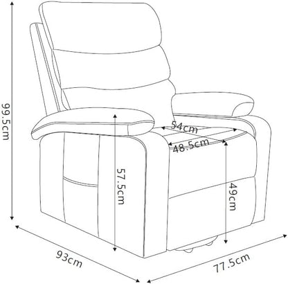 ASTAN HOGAR Ontspanningsstoel met zelfhulp-functie (heft mensen op), elektrisch verstelbaar, massage en thermotherapie
