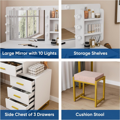 Multifunctionele make-upspiegel kaptafel