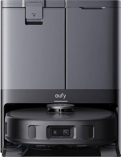 eufy Clean X10 Pro Omni Robotstofzuiger met dweil - Robot Vacuum 8000 Pa zuigkracht, tapijt detectie AI-obstakel vermijding, wast en droogt de dweil, automatisch legen en vullen
