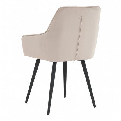 Colenis® - Oriana Eetkamerstoel - Set Van 4 - Beige - Fluweel - Velvet - Industrieel